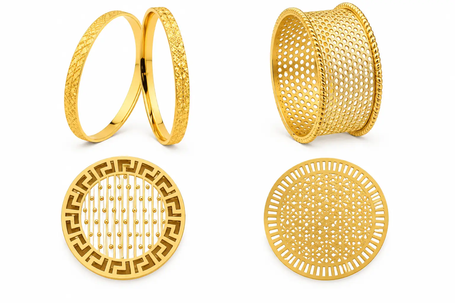 Laser cut bangle samples